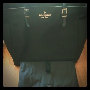 Kate Spade Black Nylon Bethenney Diaper Bag
